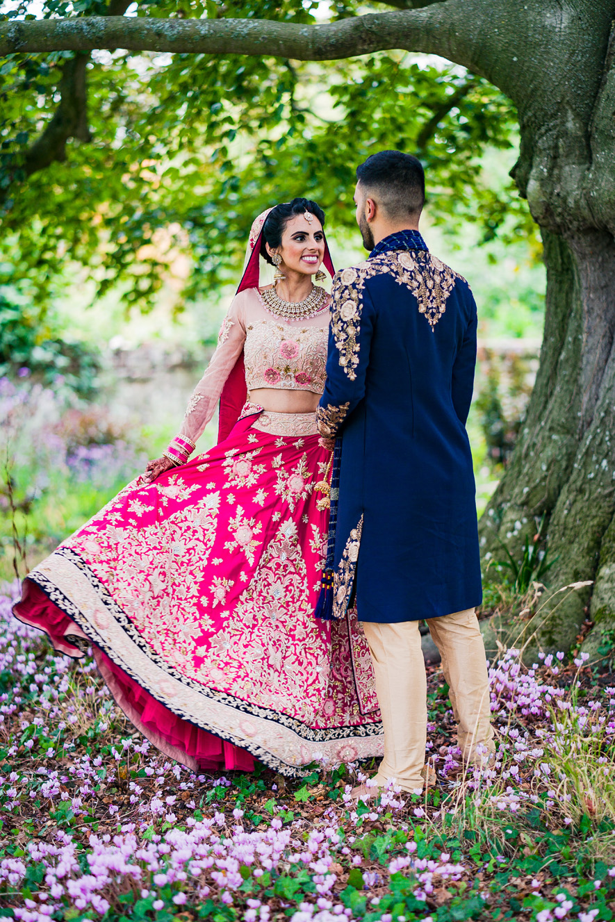 reception dress for indian bride and groom