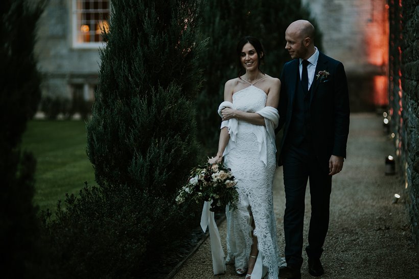 March wedding couple shot