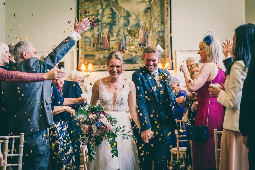 colourful wedding in the autumn