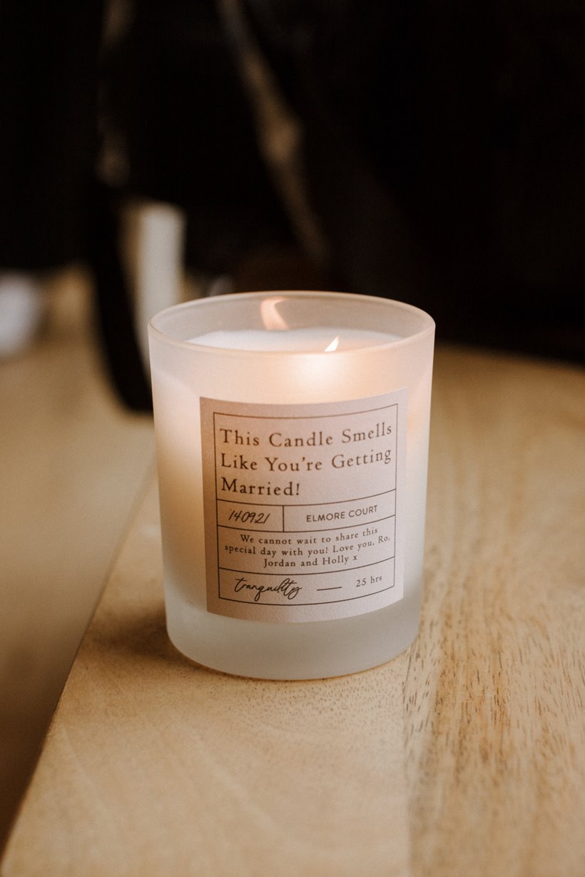 Wedding candle for boho luxe september wedding