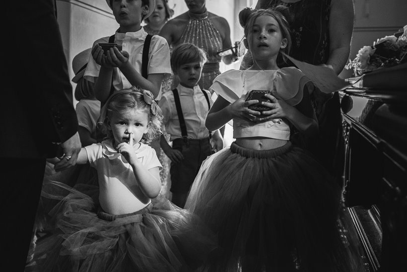 Kids having fun at a lesbian wedding