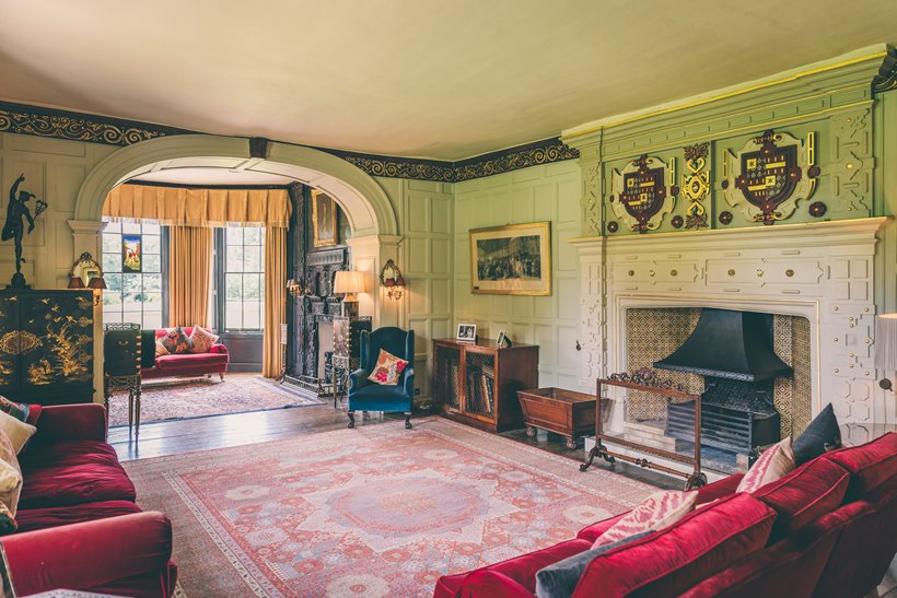 Drawing room in an old stately home wedding venue