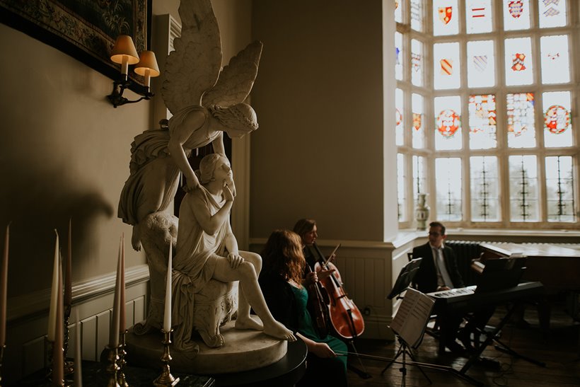 Live music at micro wedding at elmore court