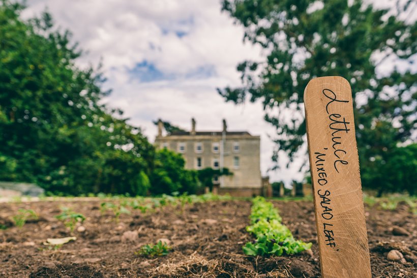 sustainable wedding venue with walled garden for organic home grown wedding food